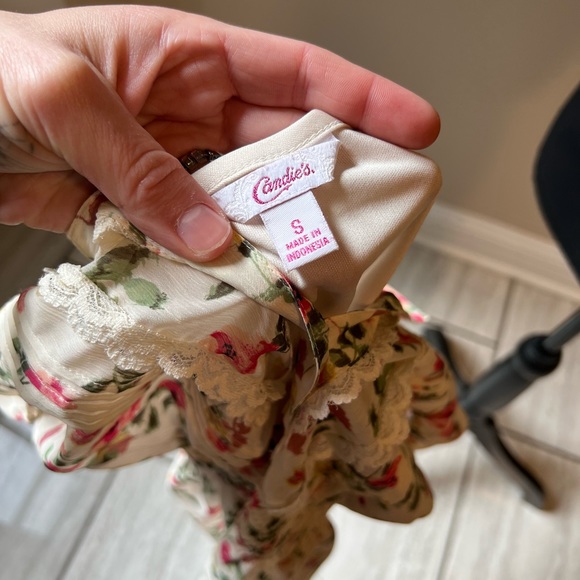 Fairycore button up mock neck blouse - Picture 4 of 4